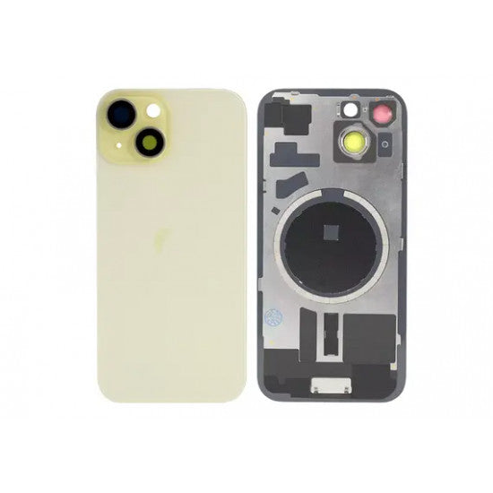 Brown Rear Cover Glass with Camera Lens Glass and Magsafe Magnet for iPhone 15 Plus-Yellow Brown Rear Cover Glass with Camera Lens Glass and Magsafe Magnet for iPhone 15 Plus-Yellow